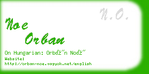 noe orban business card